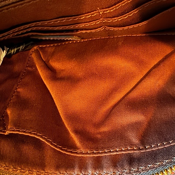 FOSSIL Erin Small Top Zip Crossbody Bag Handbag Copper Rose Gold Metallic NWT - Picture 9 of 12